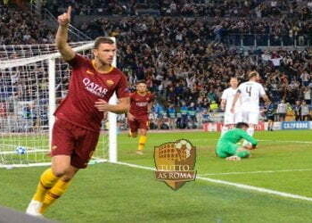 Dzeko Esulta gol Roma-Viktoria Plzen 02 10 2018