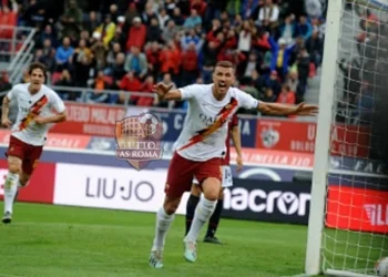 Dzeko Esulta gol al 93' Bologna-Roma - Photo by Getty Images