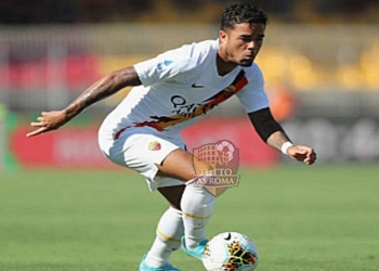 Justin Kluivert in azione Lecce-Roma - Photo by Getty Images