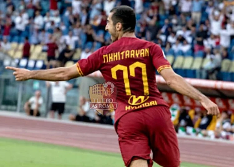 Mkhitaryan Esulta al gol in Roma-Sassuolo - Photo by Getty Images