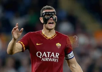 Edin Dzeko esulta al gol contro il Milan - Photo by Getty Images