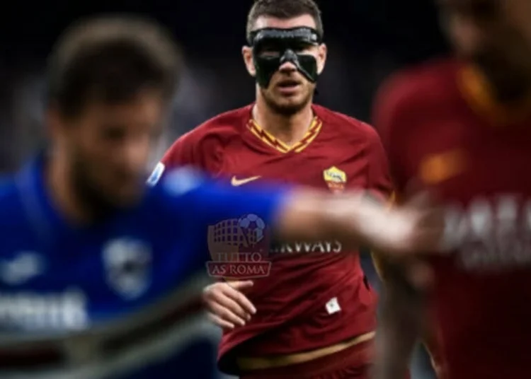 Dzeko in azione in Sampdoria-Roma - Photo by Getty Images