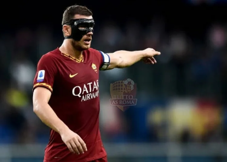 Dzeko in azione in Sampdoria-Roma - Photo by Getty Images