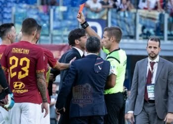 Fonseca viene espulso al termine della gara Roma-Cagliari - Photo by Getty Images