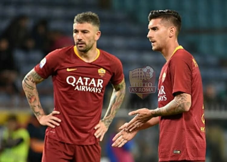 Alekandar Kolarov e Lorenzo Pellegrini in Sampdoria-Roma del 6 aprile 2019 - Photo by Getty Images