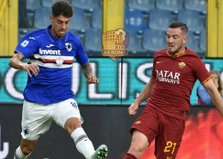 Veretout in azione durante Sampdoria-Roma - Photo by Getty Images