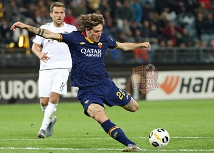 Nicolò Zaniolo in azione durante Wolfsberg-Roma - Photo by Getty Images