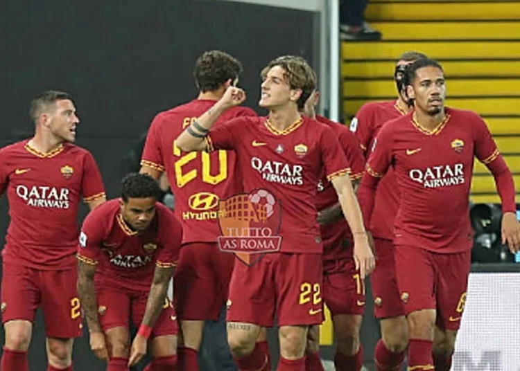 Nicolò Zaniolo esulta al gol in Udinese-Roma - Photo by Getty Images