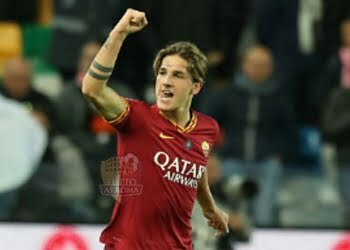 Nicolò Zaniolo esulta al gol in Udinese-Roma - Photo by Getty Images