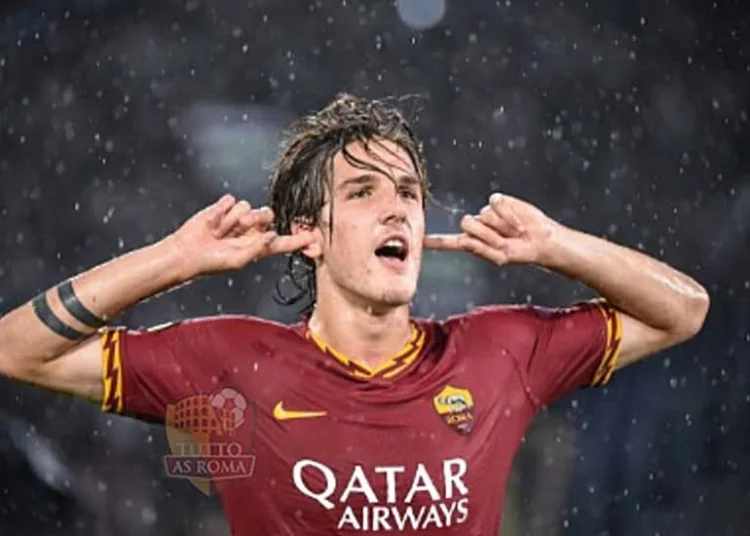 Zaniolo esulta al gol in Roma-Borussia M. - Photo by Getty Images