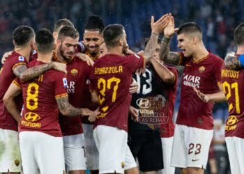 Esultanza a fine partita dopo Roma-Napoli - Photo by Getty Images