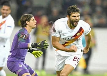 Federico Fazio esulta al gol contro il Borussia Monchengladbach - Photo by Getty Images