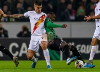 Gianluca Mancini in azione contro il Borussia Monchengladbach - Photo by Getty Images