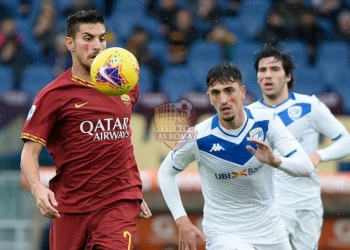 Lorenzo Pellegrini in azione durante Roma-Brescia - Photo by Getty Images