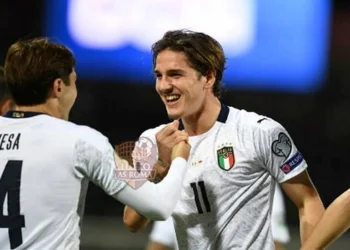 Nicolo Zaniolo esulta al gol contro l'Armenia - Photo by Getty Images