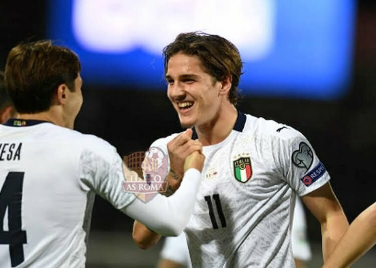 Nicolo Zaniolo esulta al gol contro l'Armenia - Photo by Getty Images