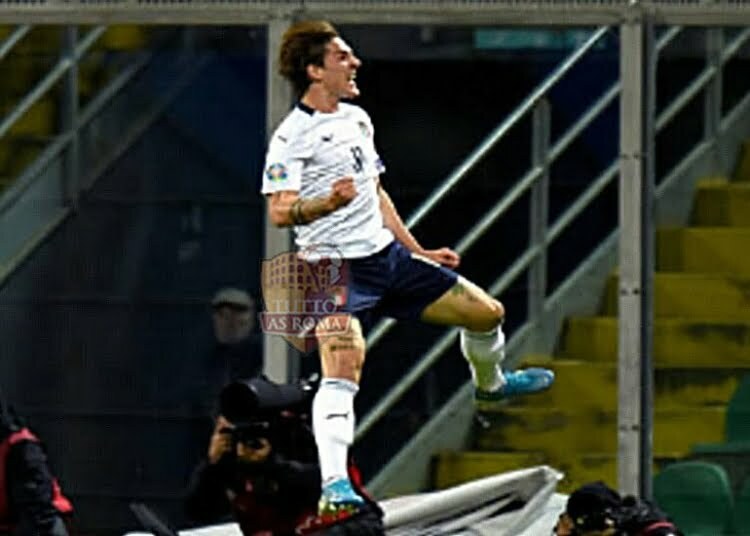 Nicolo Zaniolo esulta al gol contro l'Armenia - Photo by Getty Images