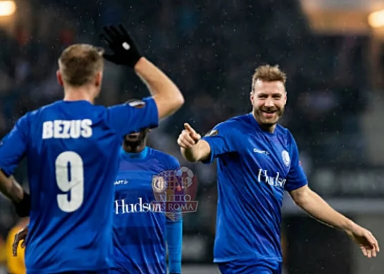 Laurent Depoitre esulta al gol contro l'Olexandriya - Photo by Getty Images