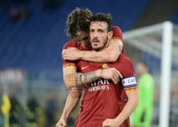 Alessandro Florenzi esulta alla vittoria con Nicolò Zaniolo in Roma-Spal - Photo by Getty Images