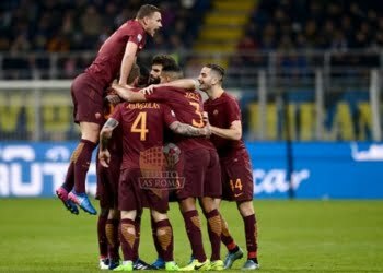 L'esultanza dei giocatori per la vittoria per 3 a 1 sull'Inter a Milano il 26 febbraio 2017 - Photo by Getty Images