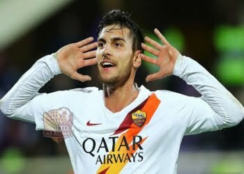 Lorenzo Pellegrini esulta al gol in Fiorentina-Roma - Photo by Getty Images
