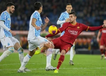 Lorenzo Pellegrini in azione durante Roma-SPAL - Photo by Getty Images