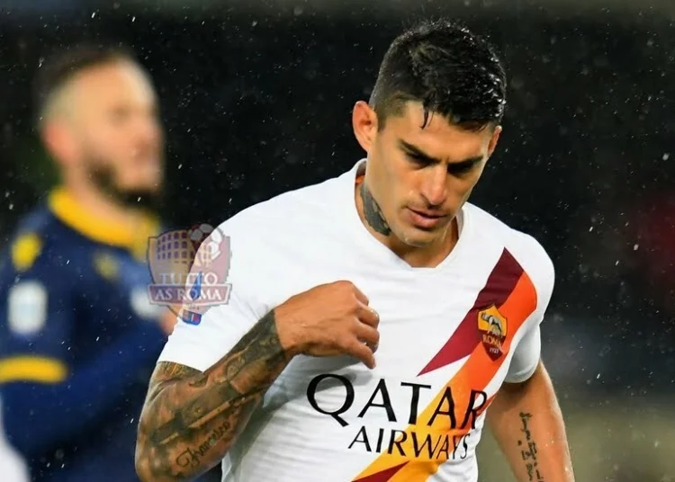 Diego Perotti esulta al gol in Verona-Roma su rigore - Photo by Getty Images