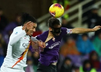 Chris Smalling in azione Fiorentina-Roma - Photo by Getty Images