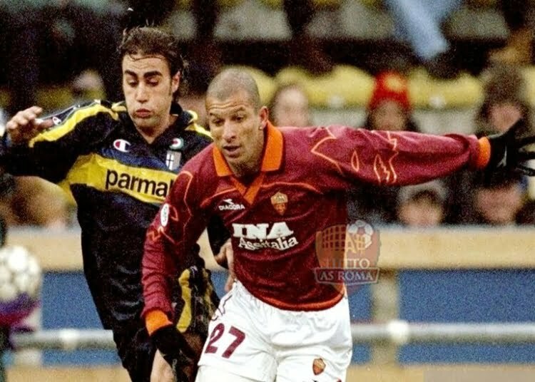 Fabio Junior in Parma-Roma del dicembre 1999 - Photo Getty Images
