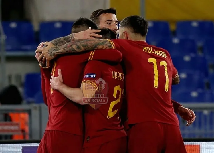 Carles Perez esulta al gol in Roma-Gent - Photo by Getty Images