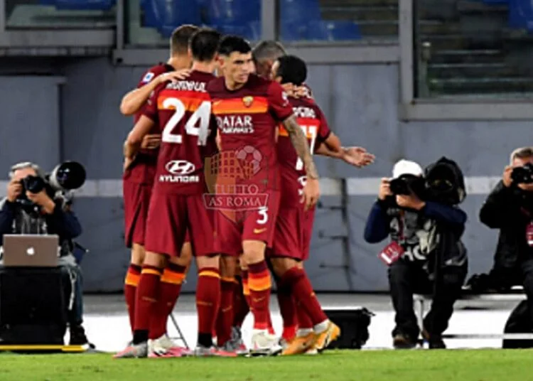 Veretout esulta con i compagni al gol Roma-Juventus - Photo by Getty Images