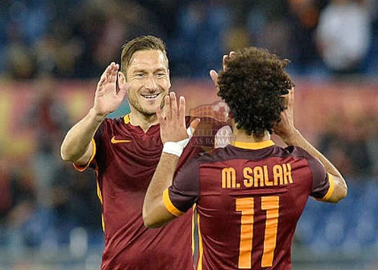 Totti e Salah - Photo by Getty Images