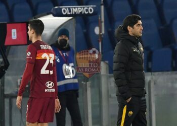 Paulo Fonseca e Gianluca Mancini Roma - Photo by Getty Images