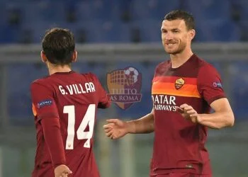 Dzeko e Villar gol Roma-Braga 25 02 2021