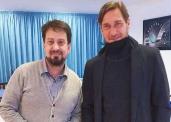 Francesco Totti e il Presidente della Reggina Luca Gallo - Foto siti Reggina