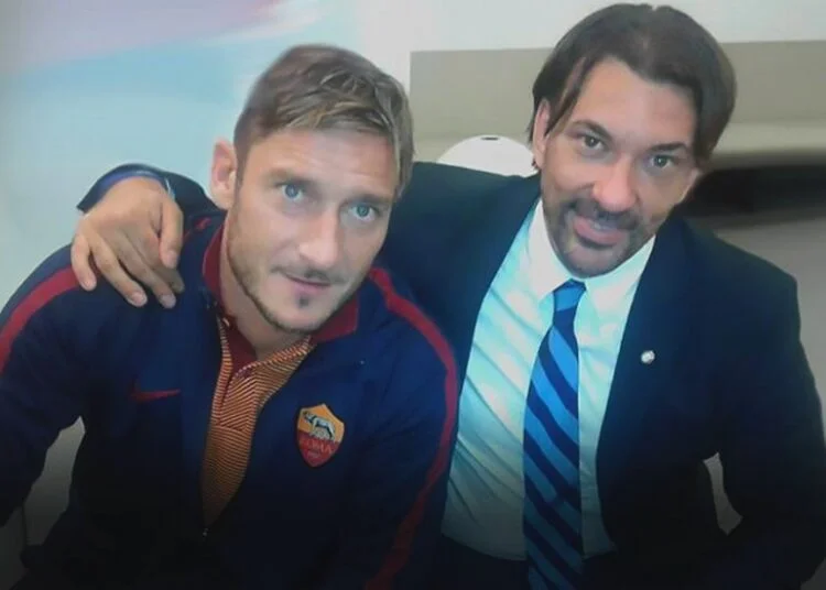 Francesco Totti insieme a Claudi Segagni