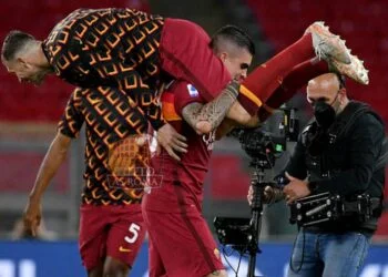 Gianluca Mancini ed Edin Dzeko - Photo by Getty Images