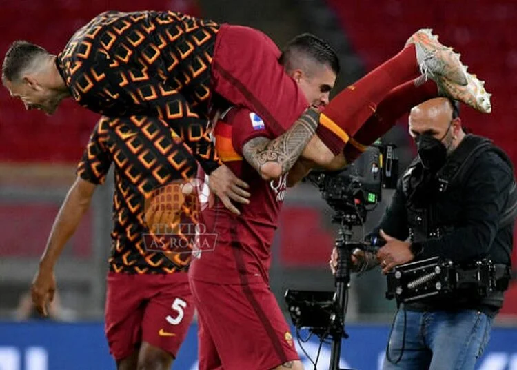 Gianluca Mancini ed Edin Dzeko - Photo by Getty Images