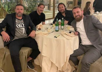 Francesco Totti, Vincent Candela, Daniele De Rossi e Luca Toni