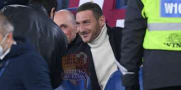 Totti Tribuna Roma-Juventus 09012022