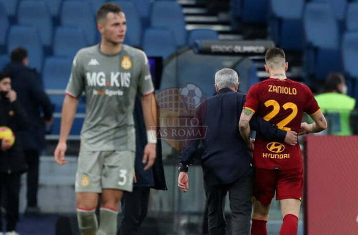 Nicolò Zaniolo e Josè Mourinho - Photo by Getty Images