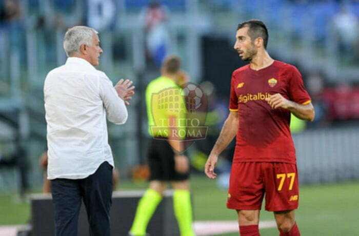 Mourinho e Mkhitaryan Olimpico