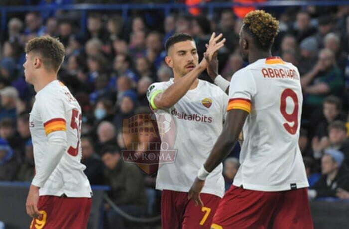 Pellegrini Esulta gol Leicester-Roma 28042022