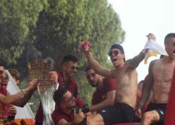 Festa giallorossa Giocatori - Photo by Tuttoasroma