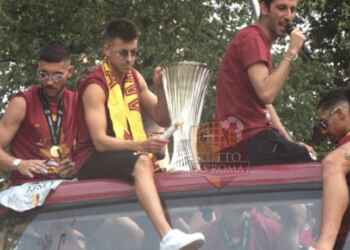 Lorenzo Pellegrini, Stephan El Shaarawy e Chris Smalling - Photo by Tuttoasroma