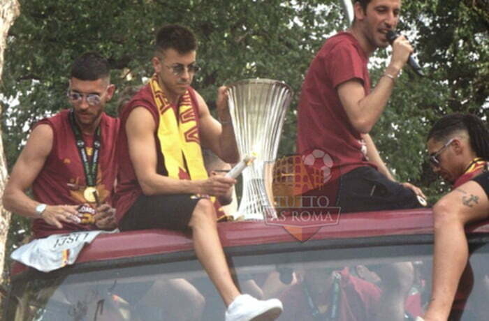 Lorenzo Pellegrini, Stephan El Shaarawy e Chris Smalling - Photo by Tuttoasroma