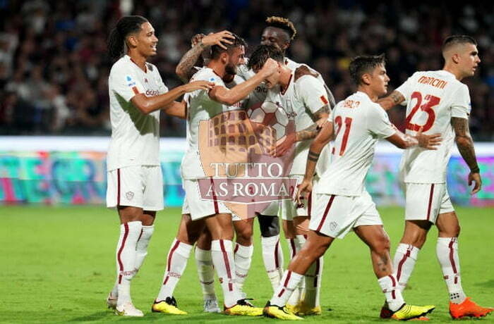 Cristante Esulta gol Salernitana-Roma 14082022