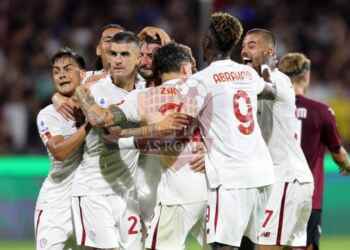 Cristante Esulta gol Salernitana-Roma 2 14082022