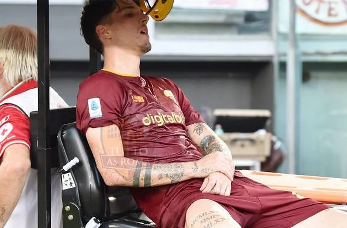 Zaniolo Infortunio spalla Roma-Cremonese 3 22082022