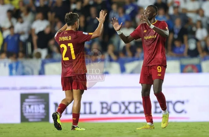 Dybala e Abraham Esultano gol Empoli-Roma 2 12092022